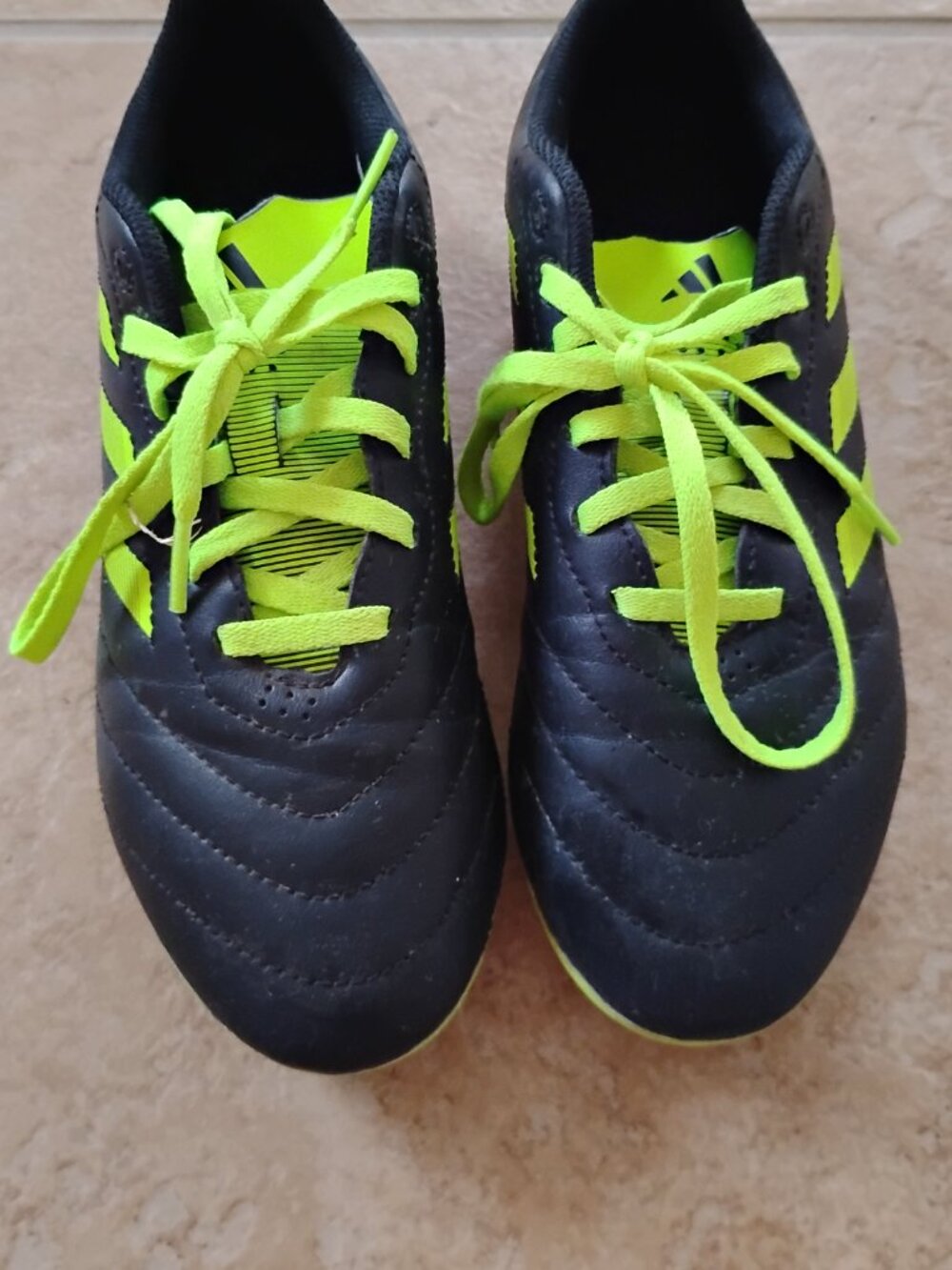 Black and green Adidas cleats- size 5